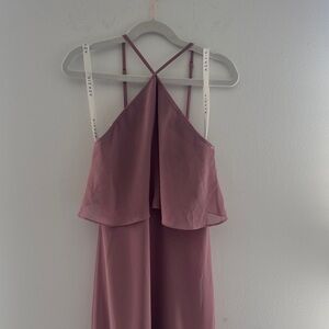 Mauve Pink Sleeveless Halter Dress